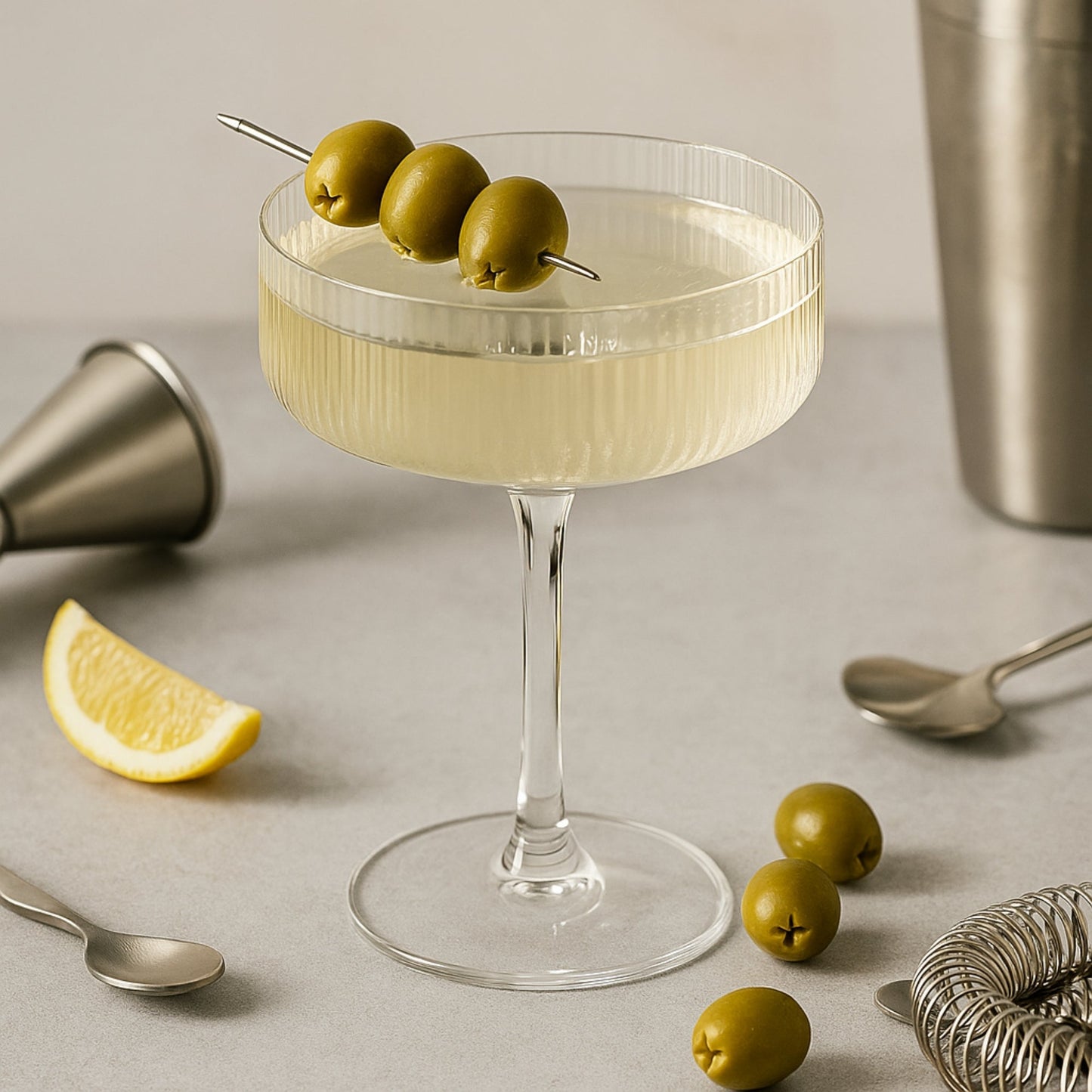 6 Ribbed Coupe Glasses Set - 10 oz - Drinkware - From Cocktail Craft