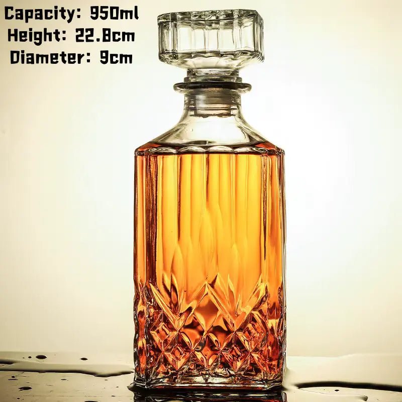 Crystal Whiskey Decanter – 950ml - From Cocktail Craft
