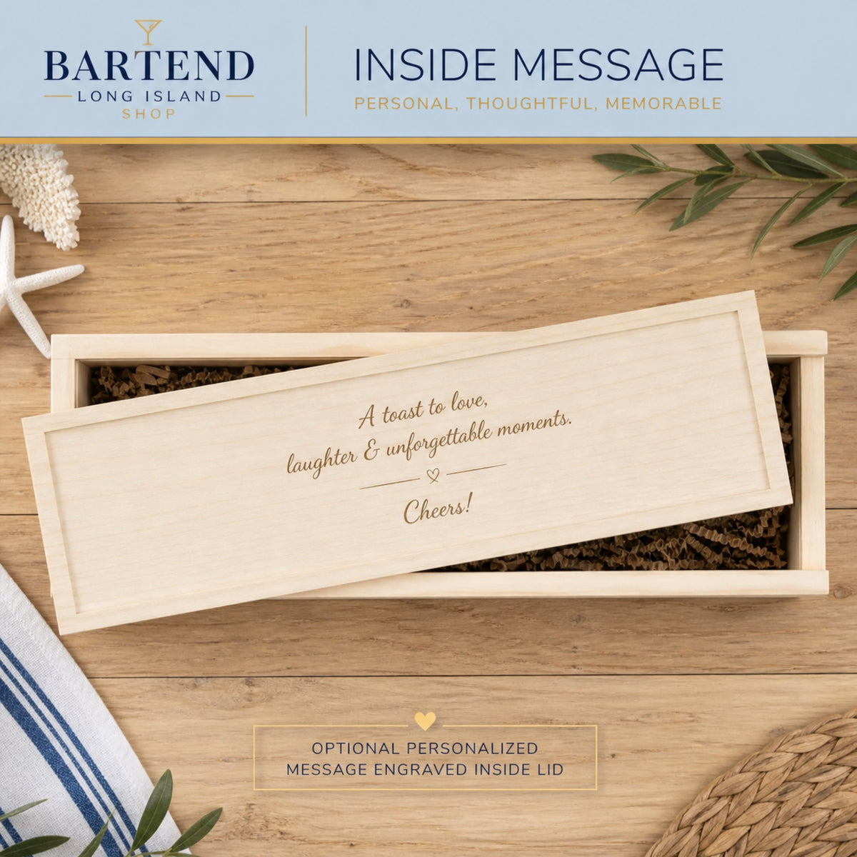 Personalized Engraved Wooden Wine Box
