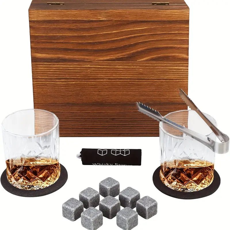 Luxury Whiskey Glass Set with Wooden Box - Drinkware - From Cocktail Craft