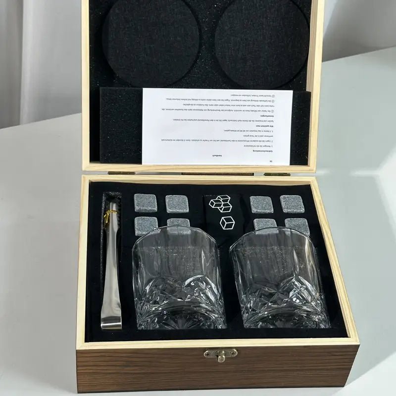 Luxury Whiskey Glass Set with Wooden Box - Drinkware - From Cocktail Craft