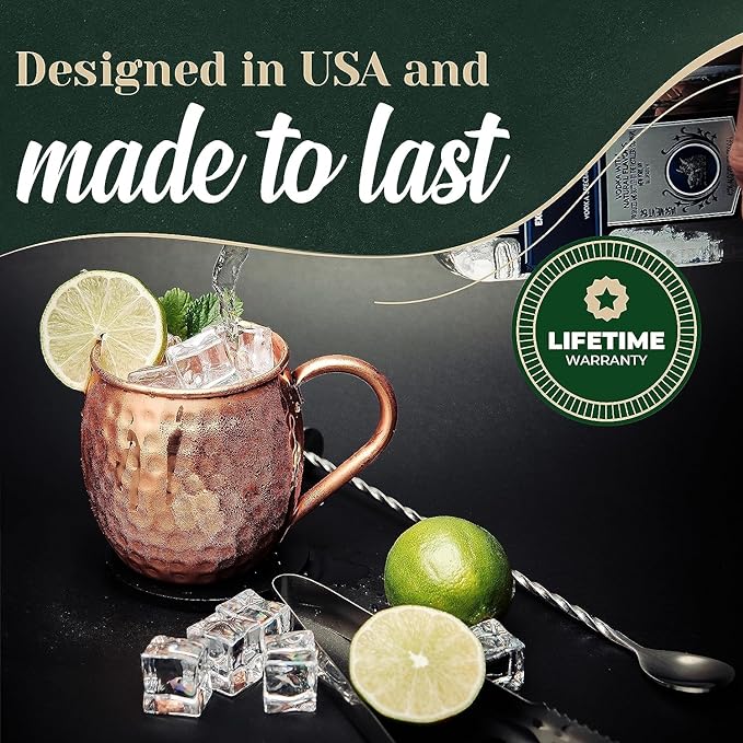 Moscow Mule Mugs 18 Oz - Set of 8 - Drinkware - From Cocktail Craft Co