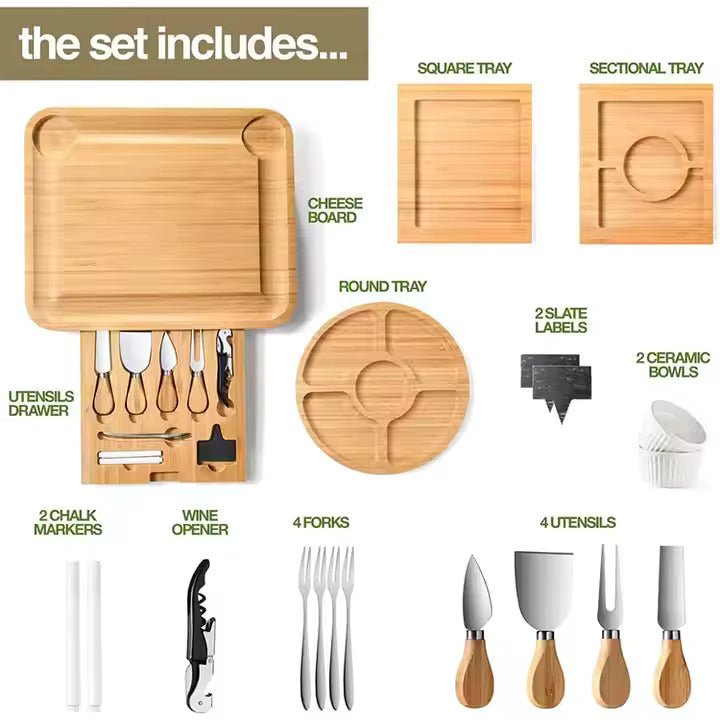 Charcuterie Board & Cutting Board Set - From Cocktail Craft
