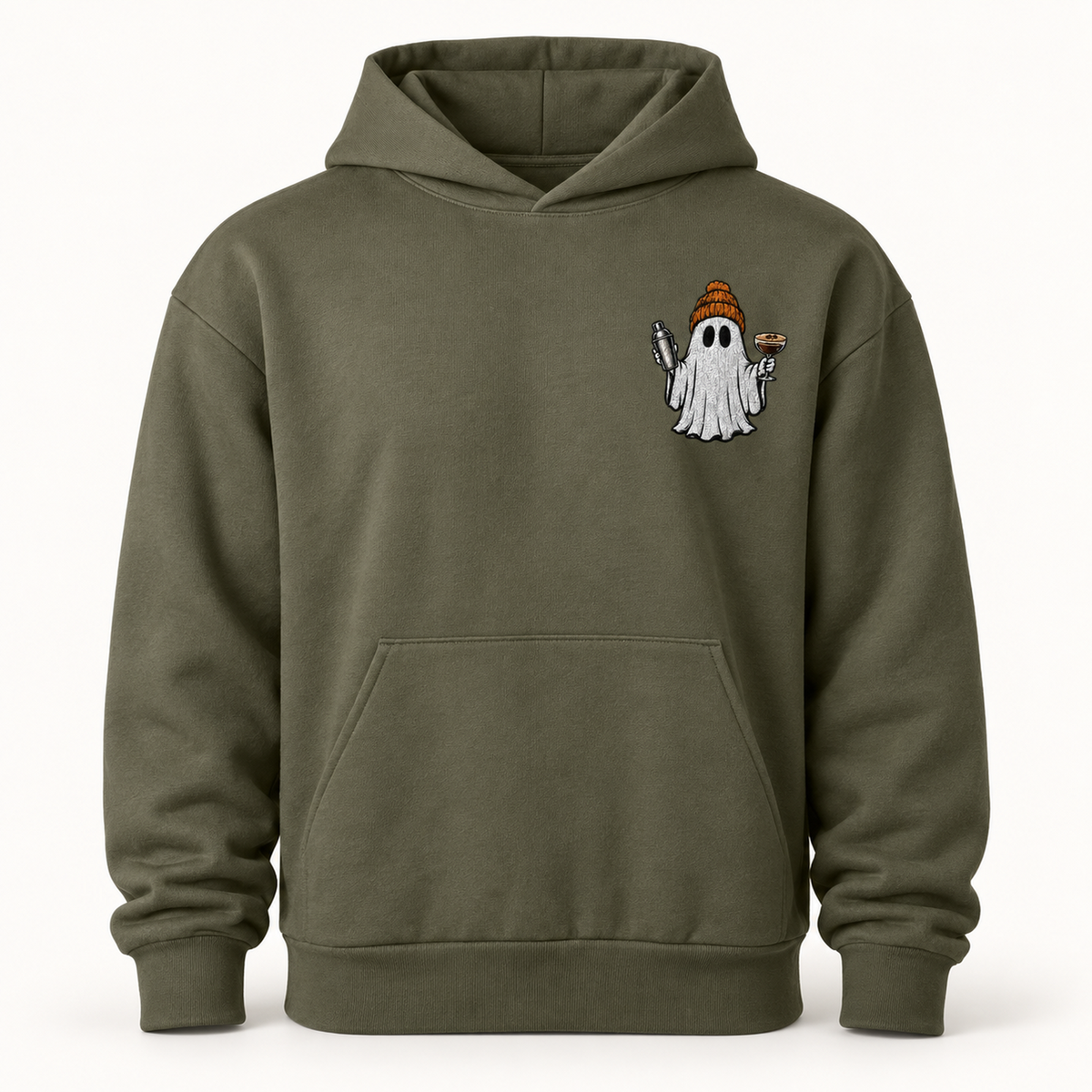 Embroidered Espresso Martini Ghost Heavyweight Hoodie