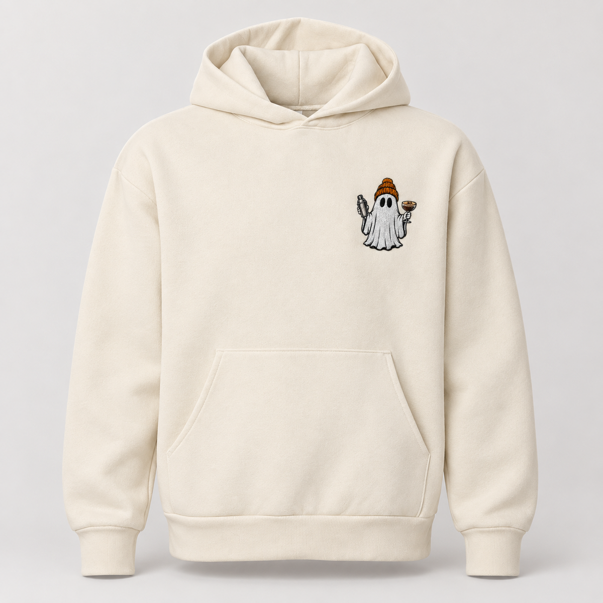 Embroidered Espresso Martini Ghost Heavyweight Hoodie