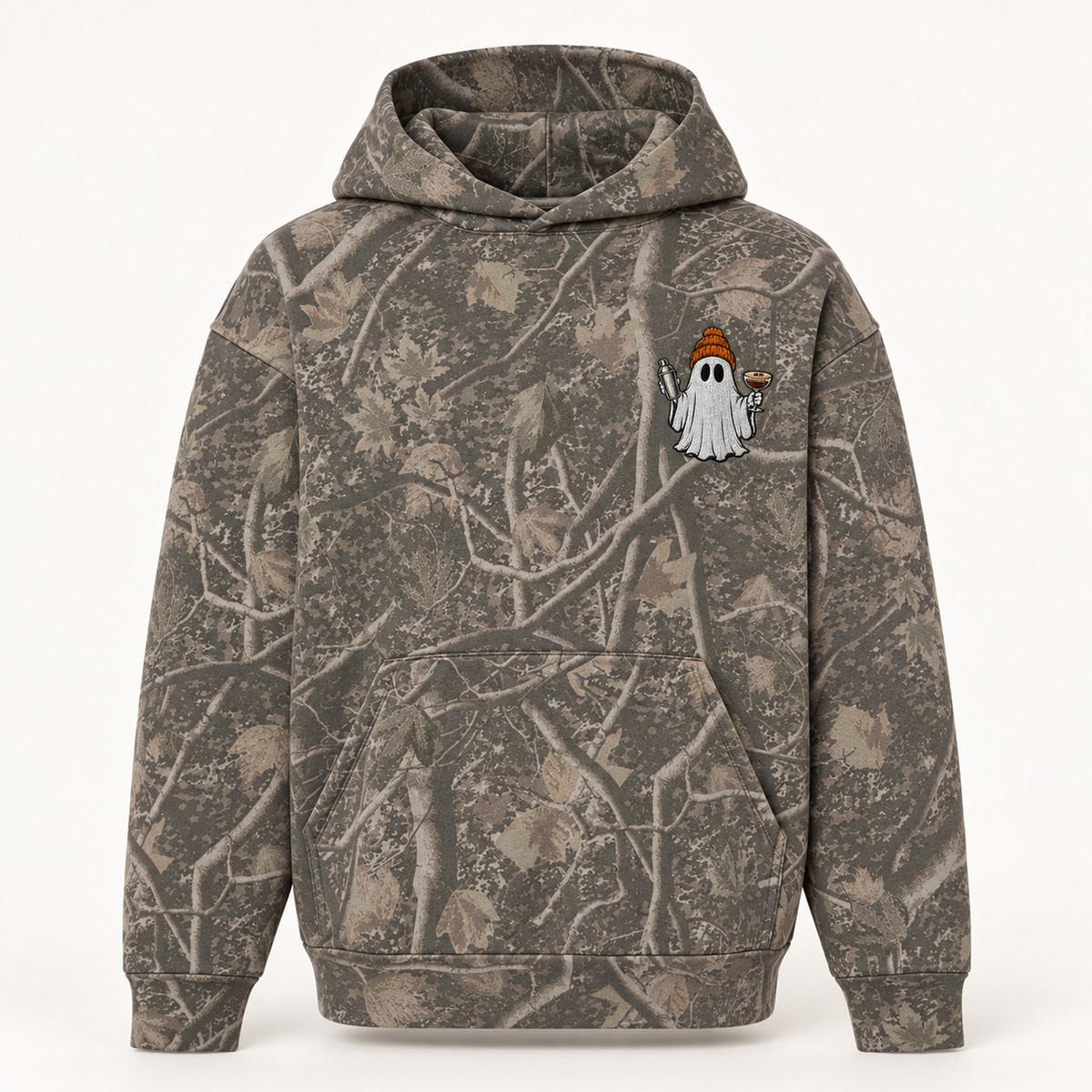Embroidered Espresso Martini Ghost Heavyweight Hoodie