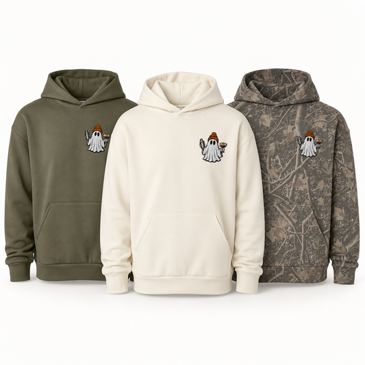 Embroidered Espresso Martini Ghost Heavyweight Hoodie