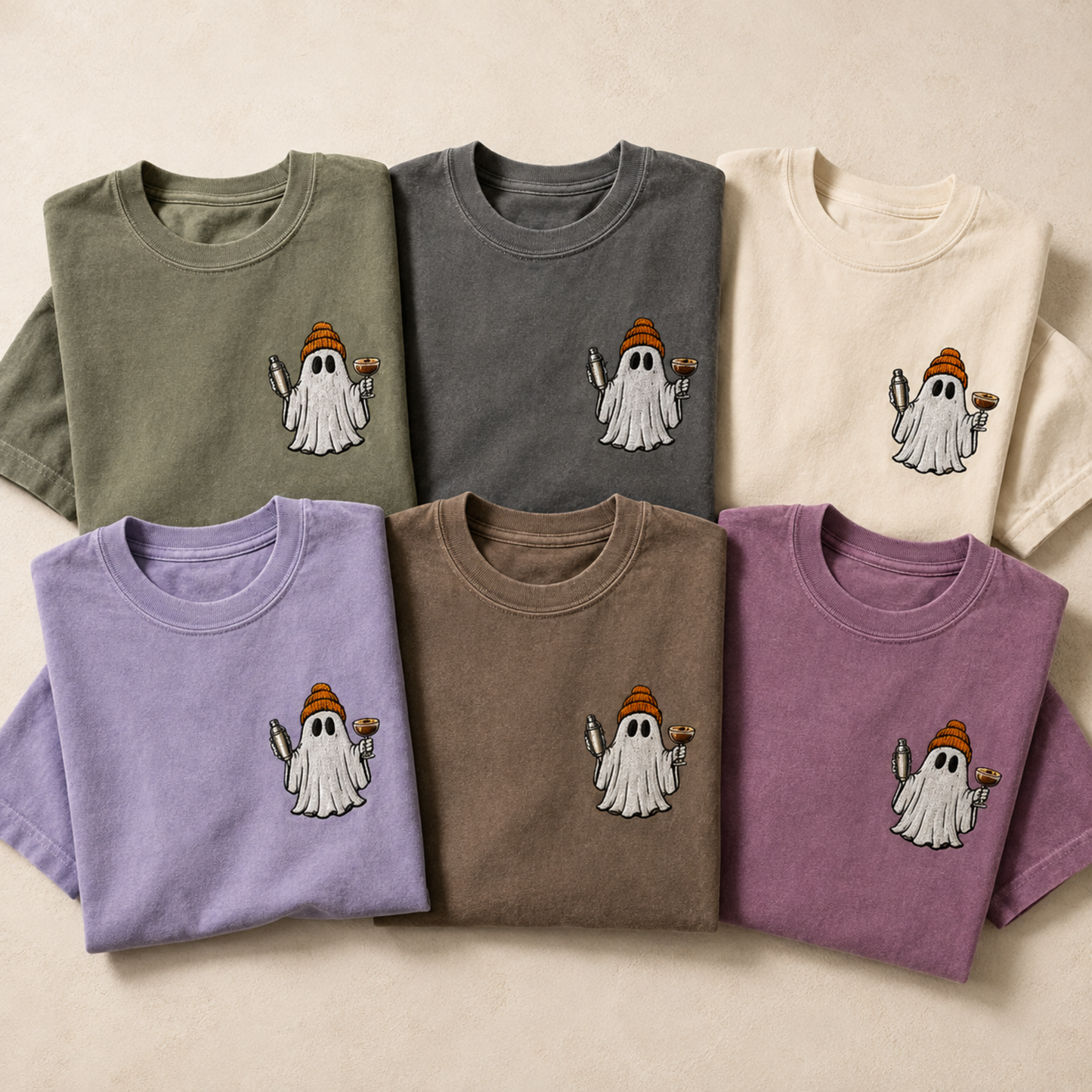 Embroidered Espresso Martini Ghost T-Shirt
