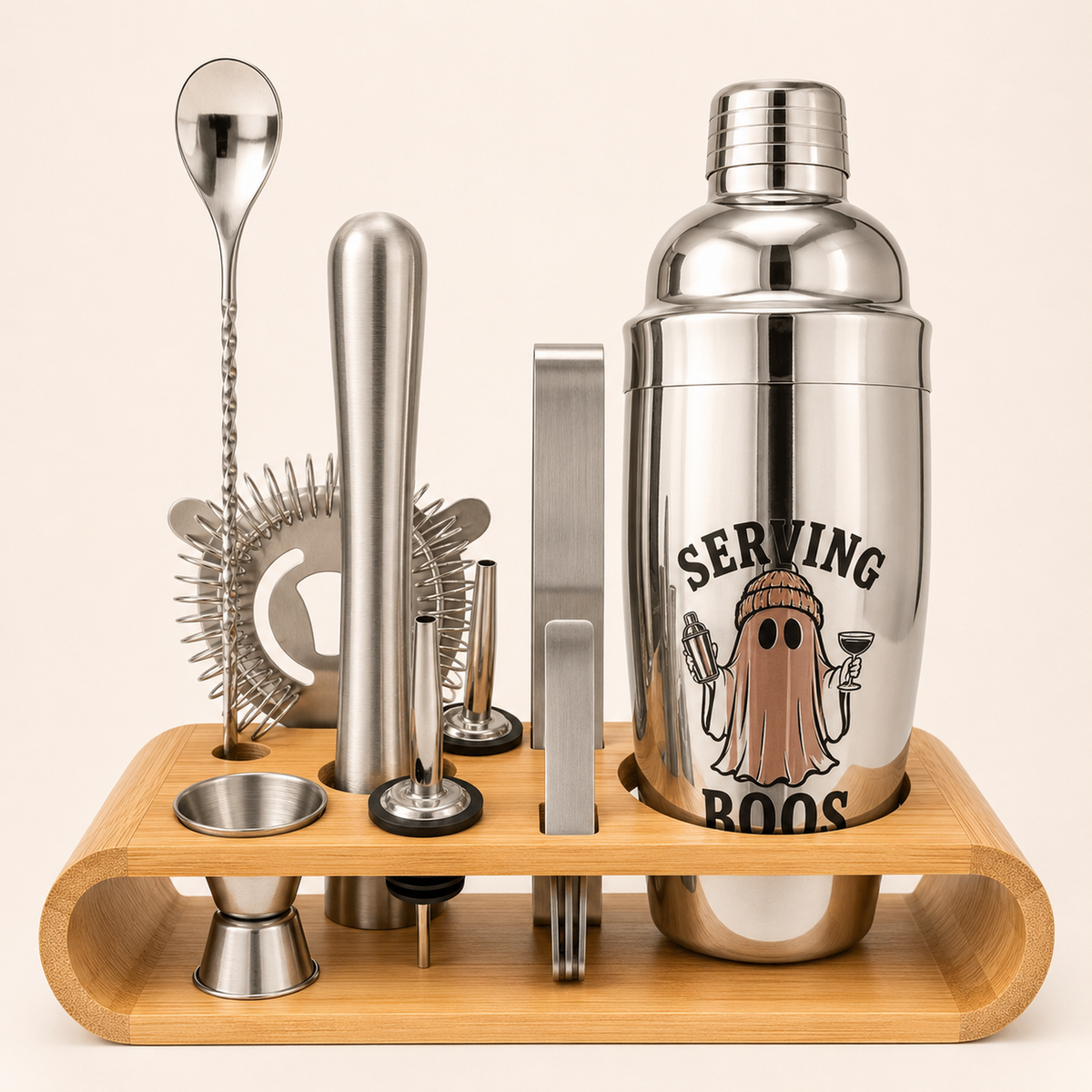 Ghost Cocktail Shaker Set | Personalized Bartender Kit