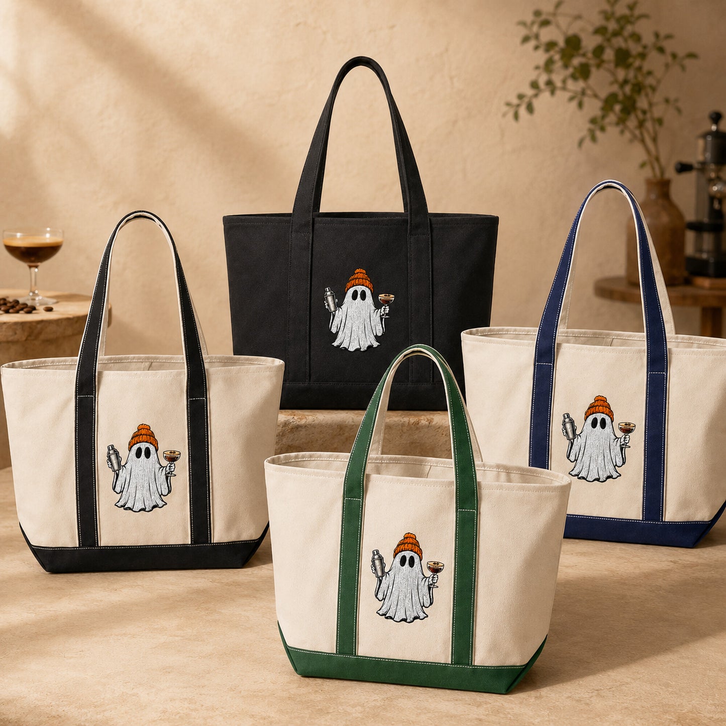 Espresso Martini Ghost Canvas Tote